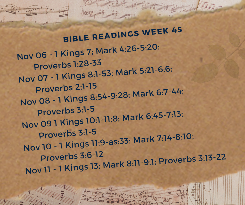 2023 Bible Plan - Week 45