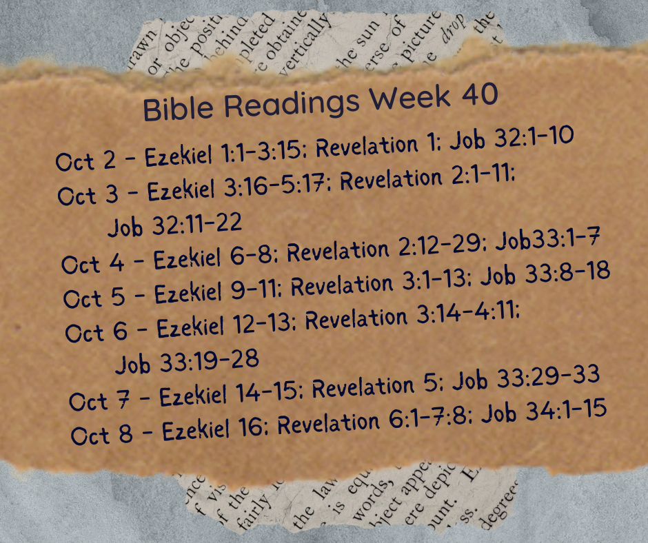 2023 Bible Plan - week 40