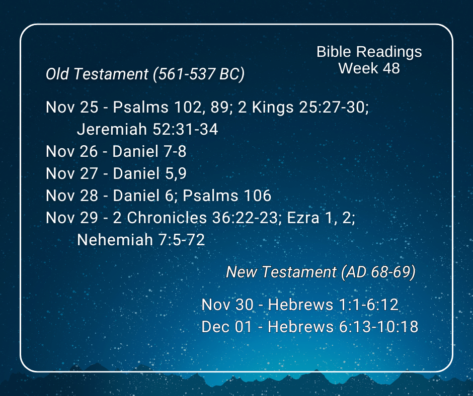 2024 Bible Plan - Week 48