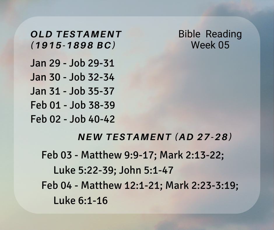 2024 Bible Plan - Week 5