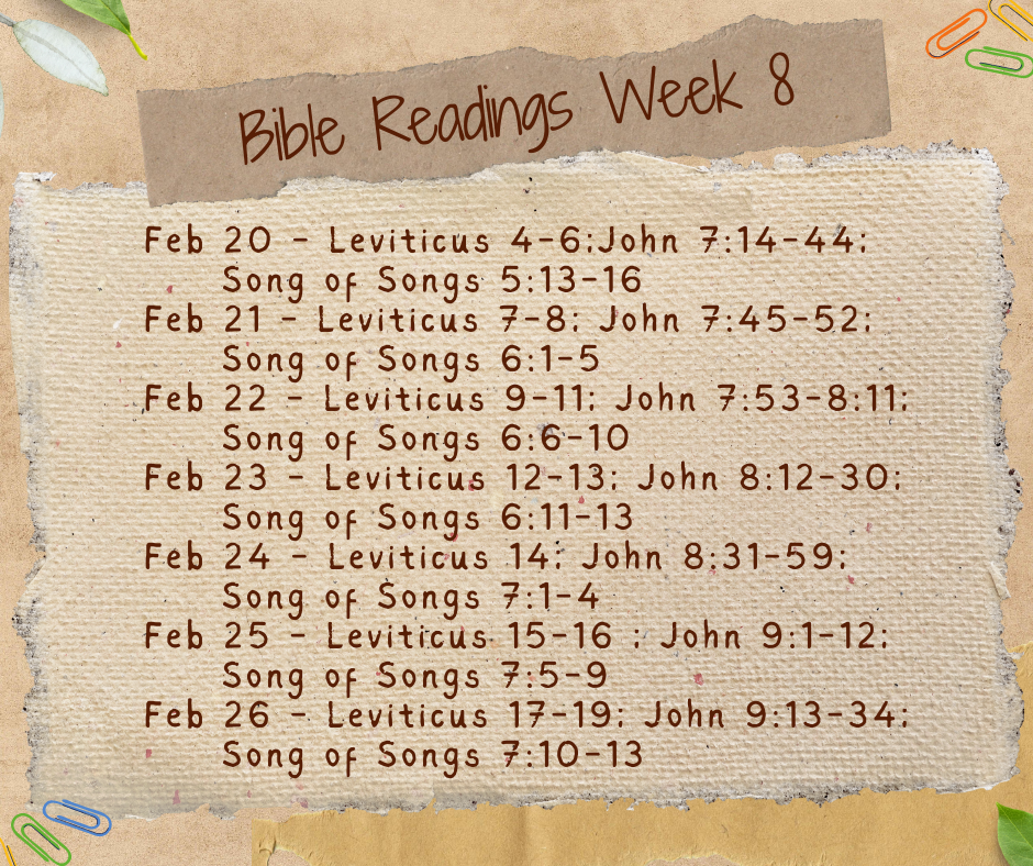 2023 Bible Plan - Week 8