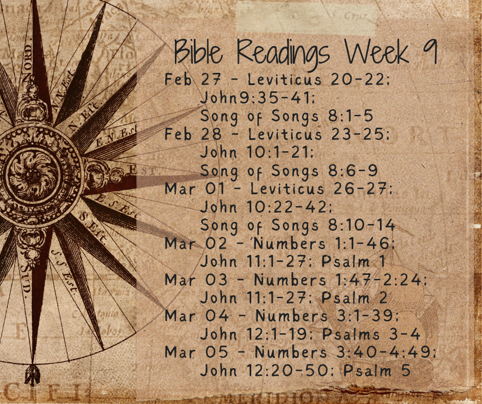 2023 Bible Plan - Week 9
