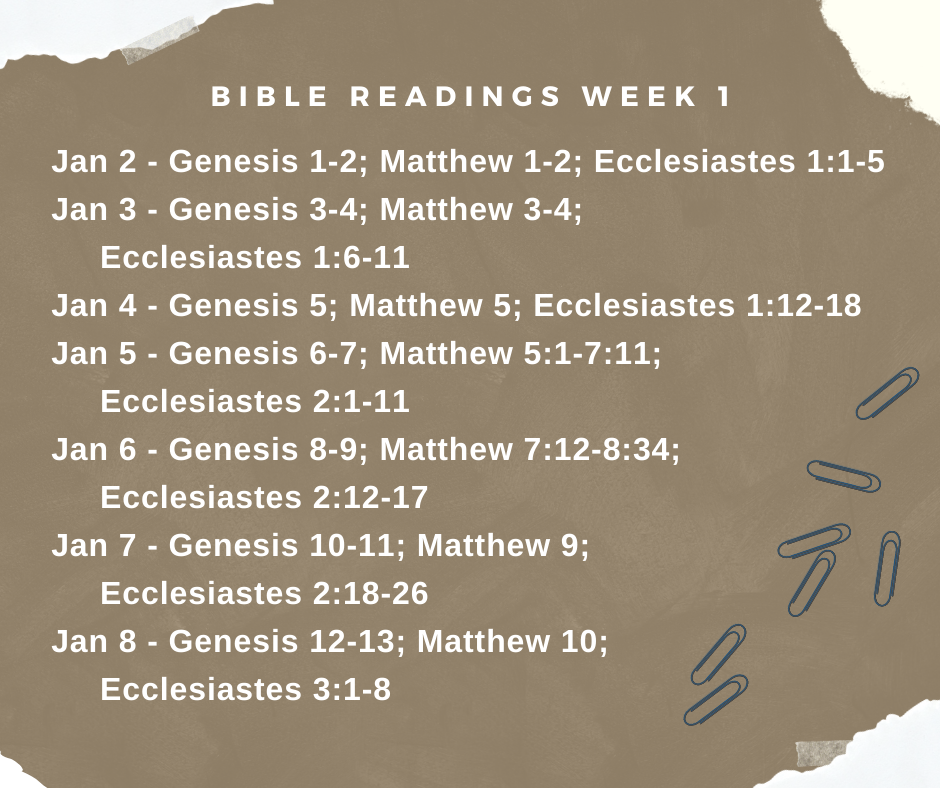 2023 Bible Plan - Week 1