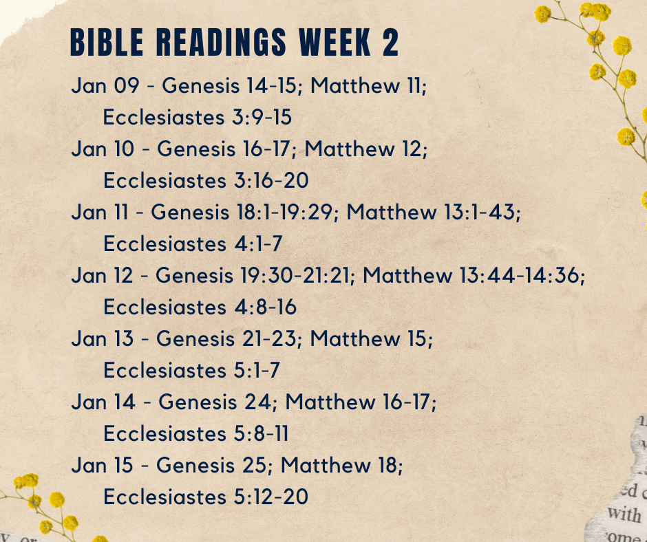 2023 Bible Plan - Week 2