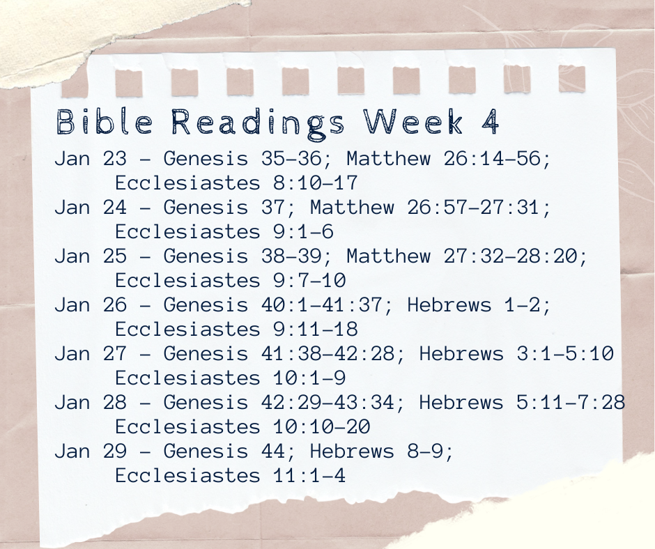 2023 Bible Plan - Week 4