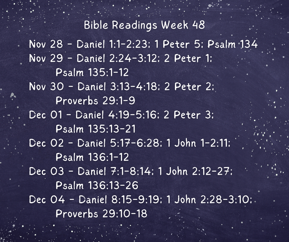 Bible Readings Week 48
